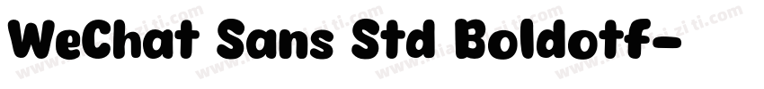 WeChat Sans Std Boldotf字体转换